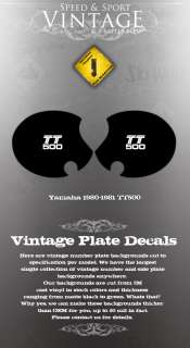 YAMAHA 1980 1981 TT500 SIDE COVER DECALS GRAPHICS  