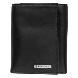 Fossil Mens Evans Leather Tri fold Wallet  