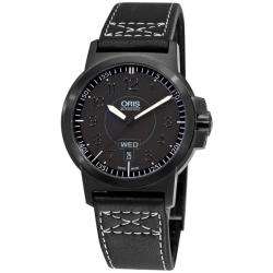   BC3 Advanced Day Date Black Leather Strap Watch  
