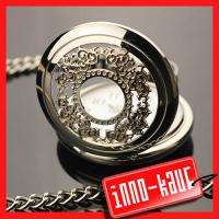 ESS Gift Box New Silver Mens Watches Case Quartz Pocket Watch Chain 