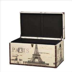   Trunk with Lift Top in Paris Eiffel Tower Print: Home & Kitchen