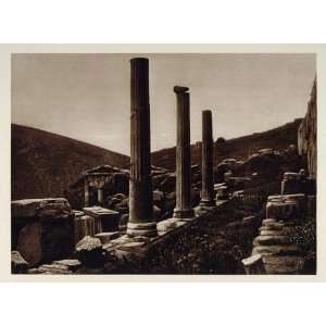  1928 Portico of Athenians Delphi Greece Greek Ruins 