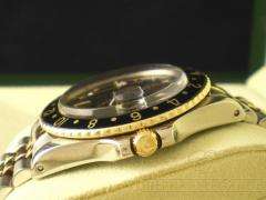 Vintage Rolex GMT MASTER 1675, 18K Gold & Stainless Steel, Black Dial 