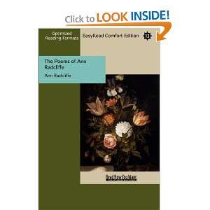  The Poems of Ann Radcliffe (9781427026811) Ann Radcliffe Books