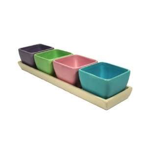 Mistral Condiment Bowls With Tray 