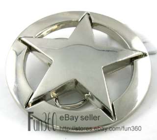 Nautical Five Point Star Buckle Genuine Leather Belt  