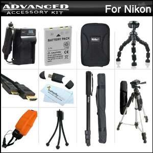  Accessory Kit For Nikon COOLPIX AW100 Waterproof Digital Camera 