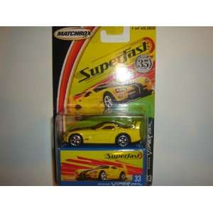    2004 Matchbox Superfast Dodge Viper GTS R Yellow #33 Toys & Games