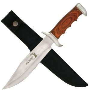 MC 12.5inch Hunting Knife Wood Handle 440 Stainless Steal Blade 