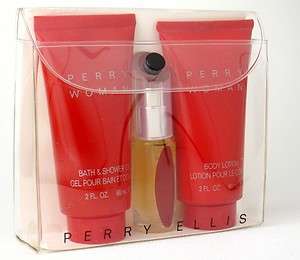 PERRY WOMAN by Perry Ellis Perfume/ Lotion / Gel Set  