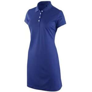   Ladies Tech Pique Polo Golf Dresses   Drenched Blue: Sports & Outdoors