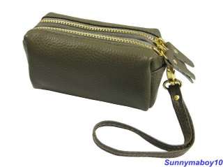 New Women Real Leather Clutch Wallet 2Zipper Purse WL6  