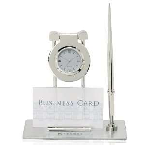 Ec3205 Struttura I Swinging Clock and Pen Stand, w/ Business Card 