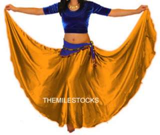 TMS Multi Satin Skirt Belly Dance TRIBALGypsy Costume  