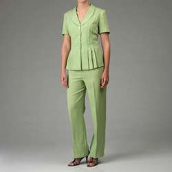 Danny & Nicole Womens Short sleeve Polyester Pant Suit  Overstock 