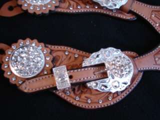 WESTERN CRYSTAL SPUR STRAPS SHOW USA MADE  