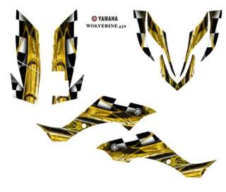 YAMAHA Wolverine 450 ATV Graphic Decal Sticker Kit #2001YELLOW  