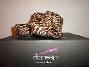 Dansko Rae Zebra Pony Brand New Womens Fur Clogs Mules Shoes Size 9.5 