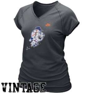   Ladies Charcoal Cooperstown Bases Loaded T shirt