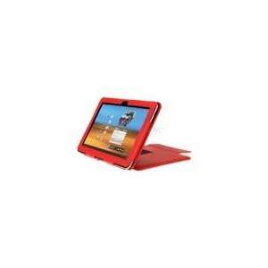   Red Leather Stand Case for Samsung GALAXY Tab 10.1 GT P75: Electronics