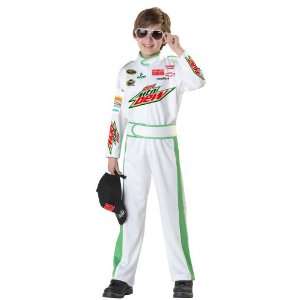   NASCAR Dale Earnhardt Jr Child Costume / White   Size Large (10 12