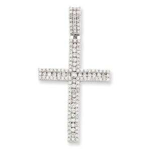  1.09 Ct. Tw. Diamond Latin Cross in 14k White Gold 