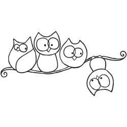 Stamping Bella Branching Out Owlies Unmounted Rubber Stamp 