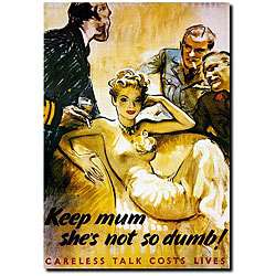 Keep Mum Shes Not So Dumb Gallery wrapped Canvas Art  Overstock 
