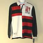 Mens Polo Rugby Shirt by Tommy Hilfiger Blue Red Beige pick size s 