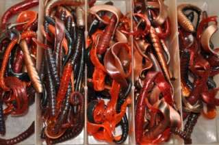 Box of 50+ Fishing soft plastic Fish Lure Bait with box ASSORTED 