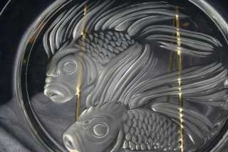 Lalique Annual Plate 1975 Two Koi Fish  