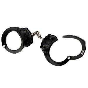   Tactical Aluminum Handcuffs,Hinge, High Strength Stainless Steel,Black