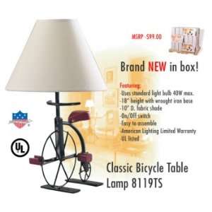  American Lighting 8119TS Classic Bicycle Table Lamp