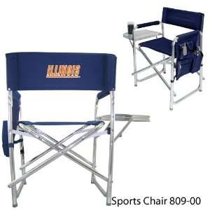   University of Illinois Embroidered Sports Chair Navy: Sports
