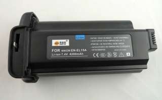 4V 4200 mAh EN EL15A Battery For NIKON MB D11 D7000  