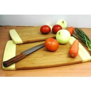  Bamboo Serving & Cutting Boards Set Chopping Boards 2 Pack 