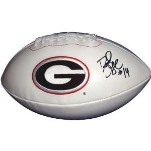  David Greene Autographed Georgia Bulldogs Logo Football 