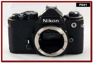Black Nikon FE SLR manual focus film camera; new seals CLA warranty 