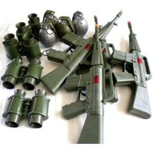  12pc Kids Boy Playset Machine Gun Binoculars & B/o 
