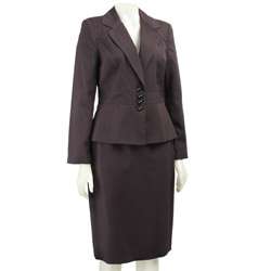 Justin Taylor Womens Pinstripe Skirt Suit  Overstock