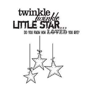  Itty Bitty Simple Stories Unmounted Rubber Stamp Twinkle Twinkle 