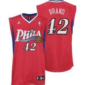 Elton Brand Jersey adidas Red Replica #42 Philadelphia 76ers Jersey