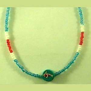  Red, White, Blue with Fish Necklace 