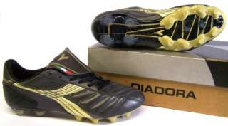 Diadora LX LT MG 14 Soccer Cleats Shoes 148427 Black Gold Sz 11.5 