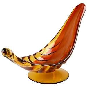  Banana Split Hand Crafted Brown Glass Centerpiece