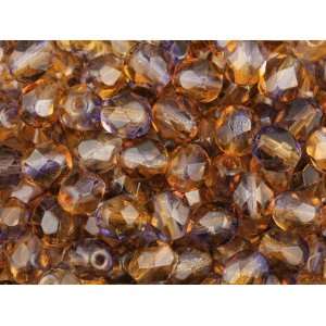   Polished Bead 6mm Orange and Purple (50pc Pack) Arts, Crafts & Sewing