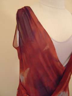 Helmut Lang Inferno Red Silk Asymmetric Dress NWT $505  
