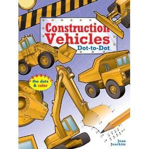  Construction Vehicles Dot to Dot [Paperback] Jean Joachim 
