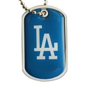  Los Angeles Dodgers Dog Tag Domed Necklace Charm Chain Mlb 