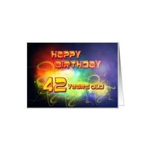   swirling lights Birthday Card, 42 years old Card: Toys & Games